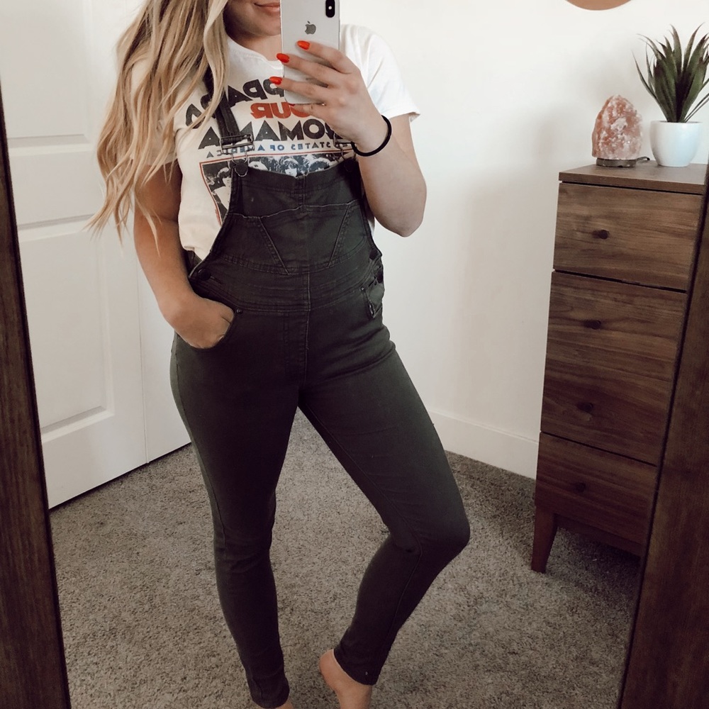 Olive green overalls